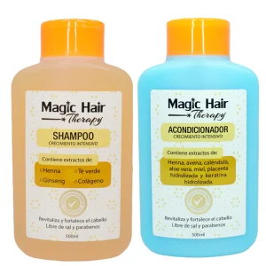 Kit crecimiento magic hair, shampoo naranja magic hair