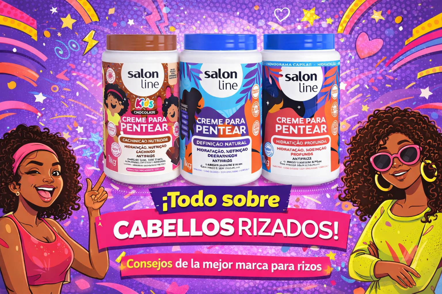 Cremas para rizos salon line
