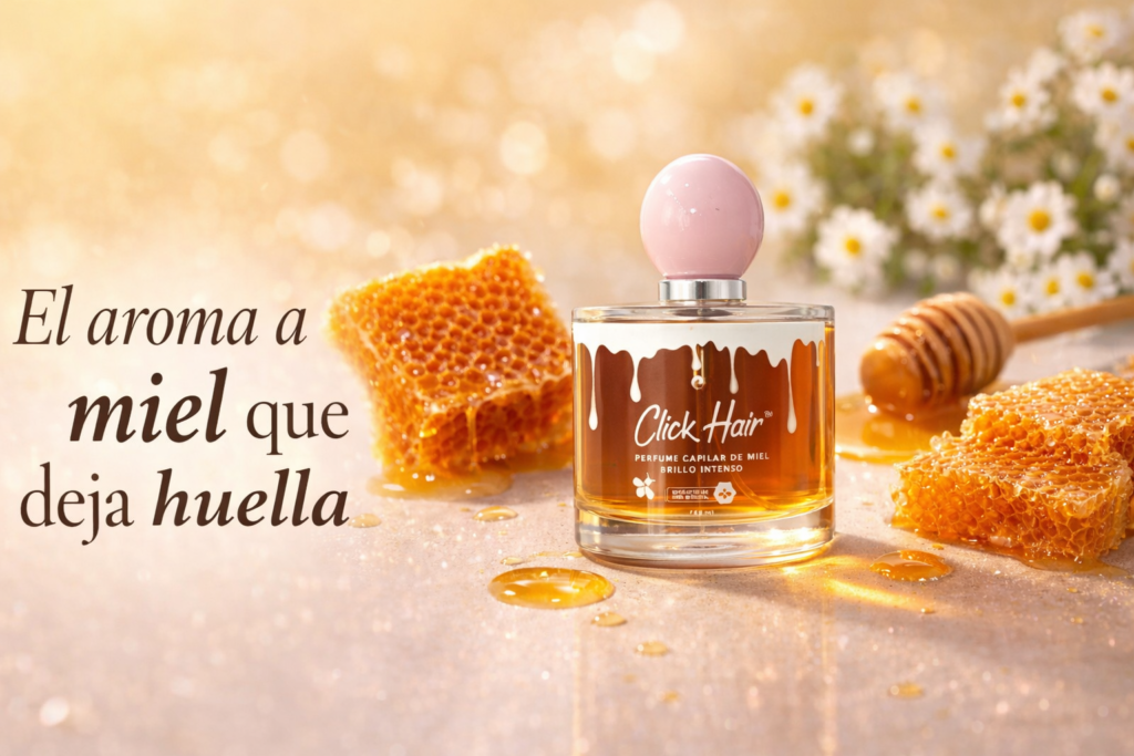 Perfume de miel click hair banner Perfume para el cabello click hair en Palmira