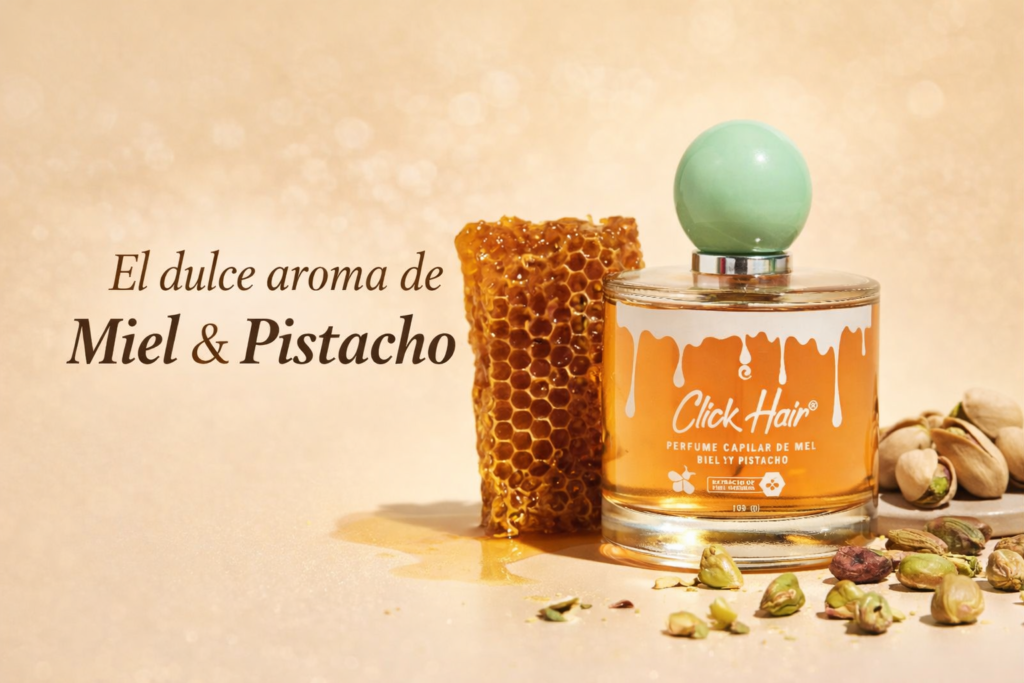 Perfume de miel y pistacho click hair